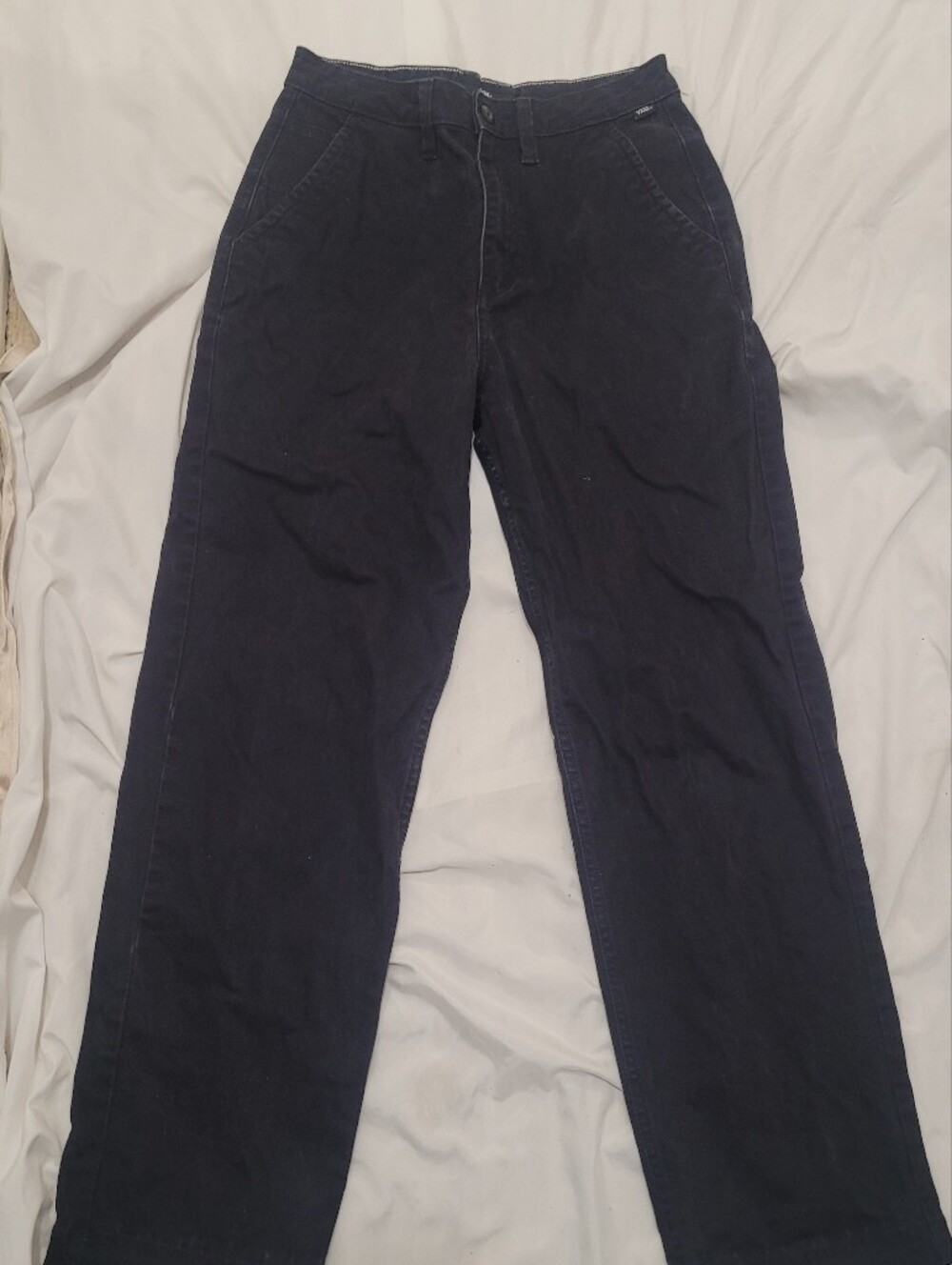 Vans Black Casual Pants with Contrast Stitching